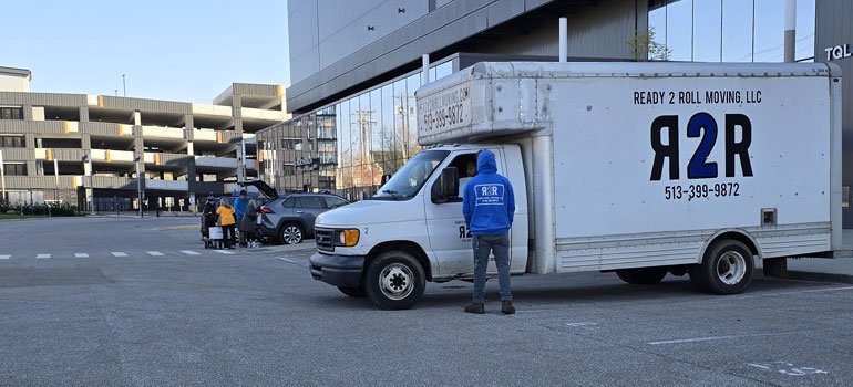 our Mason mover next to to the moving truck
