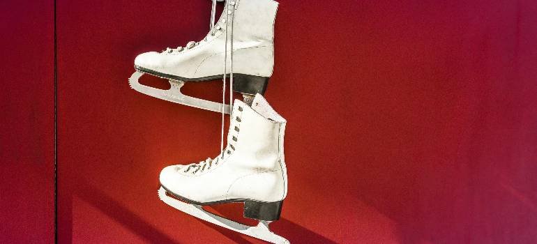 How greater Cincinnati celebrates Thanksgiving: Traditions, events, and local favorites 5 White ice skates hanging on a red wall