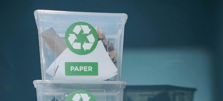 Spring cleaning in Loveland Ohio: Room-by-room checklist 3 Recycling bins sorted for spring cleaning in Loveland Ohio.